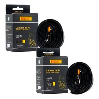 Imagem de Par Câmara Ar Pirelli Bike Mtb Aro 29 Presta Bico Fino 48Mm