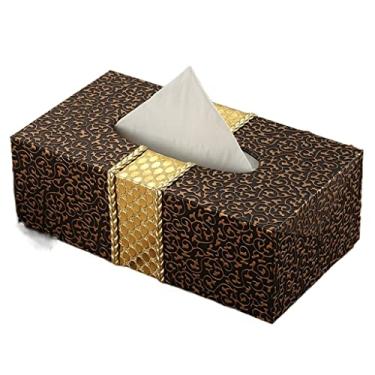 Imagem de CYYHGD Caixa de lenços retangular preta para carro, casa, sala de estar, escritório, suporte de toalha