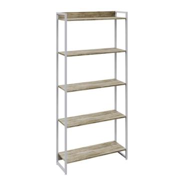 Imagem de Estante Dynamica 80x30x187cm C/05 Prateleiras Carvalho / Est.branca Carvalho / Est.branca