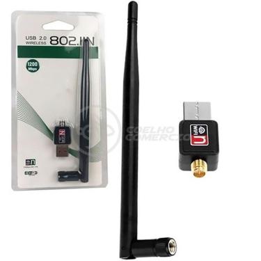 Imagem de Antena Usb 2.0 Receptor De Wifi Wireless 1200Mbps