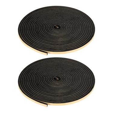 Imagem de PATIKIL Fita isolante de espuma, 2 peças de fita de vedação de porta autoadesiva para ar condicionado de janela de porta de porta de janela de porta, preta