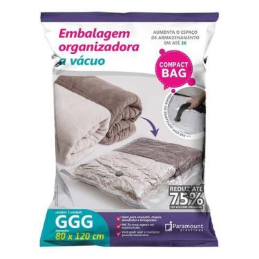 Imagem de Embalagem Saco A Vácuo Guarda Roupa Organizador 80x120 Cm - Paramount 