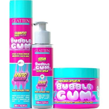 Imagem de Glatten Bubble Gum - Kit Efeito Chiclete Trio (3 Produtos)