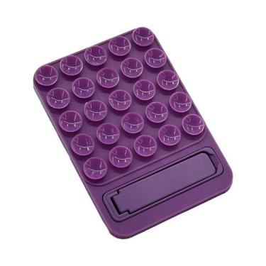 Imagem de Suporte De Telefone Multifuncional De Silicone Com Sucção Para Parede,
