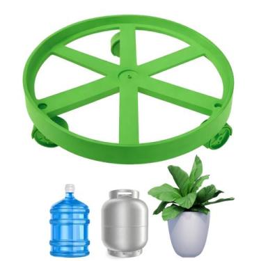 Imagem de Suporte para botijão de Gás / vaso de planta com rodinha resistente - 