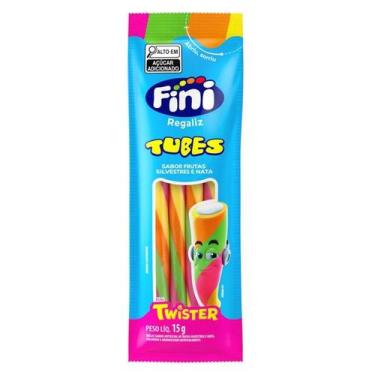 Imagem de Bala Fini Tubes Twister Pack 12 Unidades De 15G Total 180G