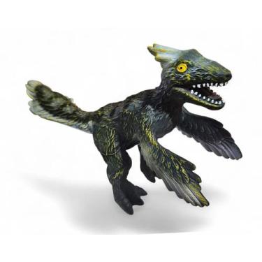Imagem de Boneco Vinil Dinossauro Grande Som E Luz Pyroraptor Verde - Jr Toys