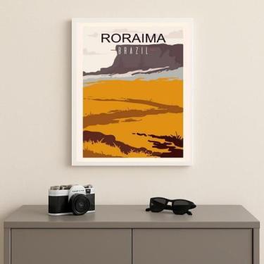 Imagem de Quadro Decorativo Roraima - Brasil 24X18Cm Mold Preta Vidro - Quadros 