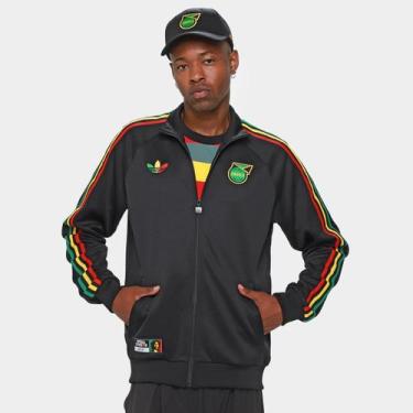 Imagem de Jaqueta Seleção Jamaica 2026 Adidas Masculina, Preto, M