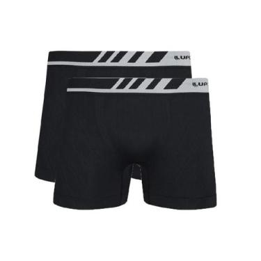 Imagem de Kit com 2 Cuecas Boxer Pretas Lupo 671-002, Preto, XG