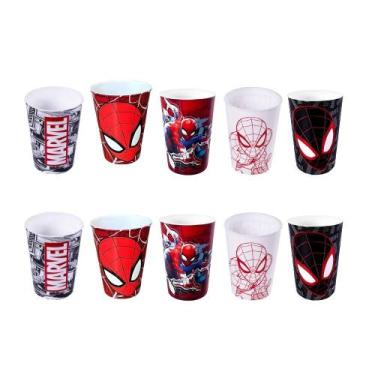 Imagem de Kit 10 Homem Aranha 320 ml Lembrancinhas Festa Infantil Aniversário Co