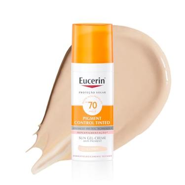 Imagem de EUCERIN Protetor Solar Facial Antimanchas Cor Clara FPS 70 50ml, Pigment Control, Proteção UVA, UVB e Luz Visível, Thiamidol