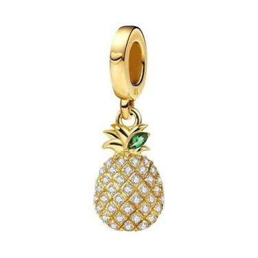 Imagem de Pingentes De Coração Dourado Com Anjo E Vaga-lume, Contas Banhadas a P