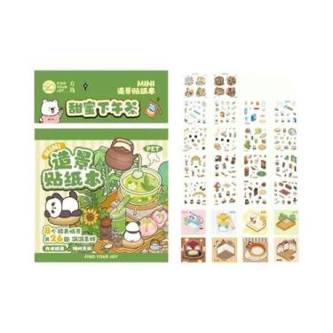 Imagem de Livro De Adesivos DIY De Cenário De Cabana Com Animais Fofos 3D Kawaii