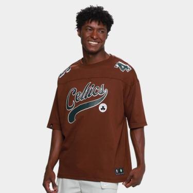Imagem de Camiseta NBA Boston Celtics Mitchell & Ness Masculina, Marrom, G