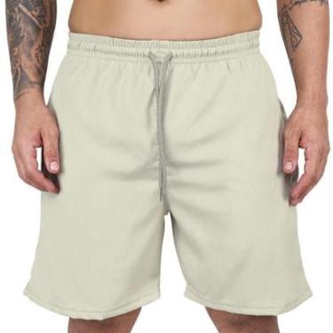 Imagem de Short Academia Masculino Praia Com Lycra Tactel Liso Bermuda-Masculino