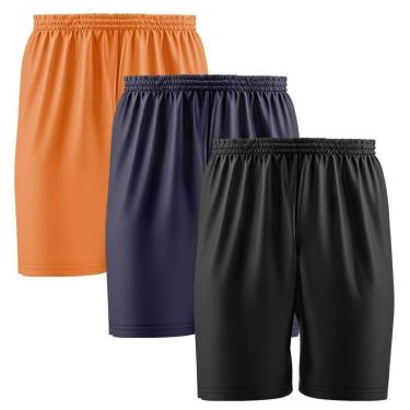 Imagem de Kit 3 Calção Short Futebol Basquete Vôlei Bermuda Dry Treino Academia-Masculino