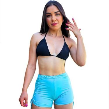 Imagem de Shorts Feminino Curto Shortinho Fitness Legguing Saída Praia Cintura A
