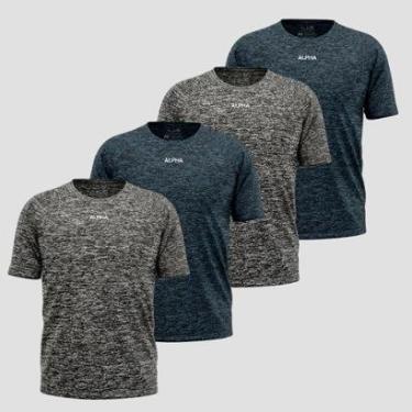 Imagem de Kit 4 Camisetas Dry Alpha Co Masculina-Masculino