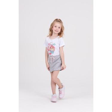 Imagem de Conjunto Infantil Shorts Saia Florida Branco-Feminino