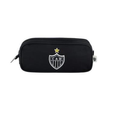 Imagem de Estojo Duplo Compartimento Atlético Mineiro Time Reforçado, Preto