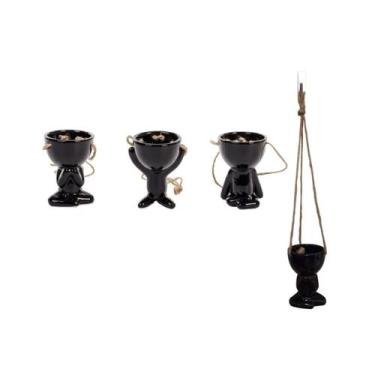 Imagem de Cachepot Vaso Bob de Pendurar Corda Planta Suculenta 1 Uni Mãos Para C