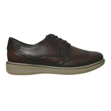 Imagem de Sapato Social de Couro Masculino Pegada 126109-03 Marrom-Masculino