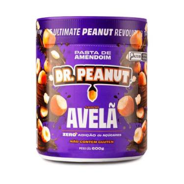 Imagem de Dr Peanut Pasta de amendoim 600g Zero Açucar Sabor Avelã