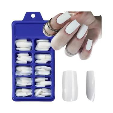Imagem de Unhas Postiças Francesas De 9 Cores, 120 Peças, Curtas, Quadradas, Bri