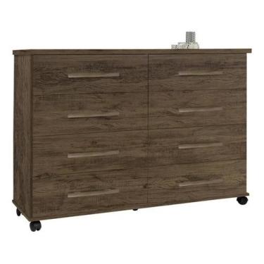 Imagem de Comoda primus jade 8 gavetas amendoa wood