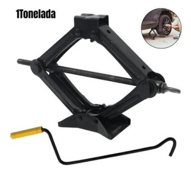 Imagem de Macaco Automotivo Sanfonado 1 Tonelada Portátil Mecânico Para Carros L