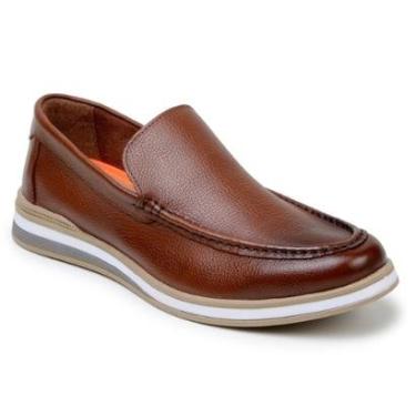 Imagem de Sapatênis Casual Loafer Moderno Couro Legítimo Confortável-Masculino