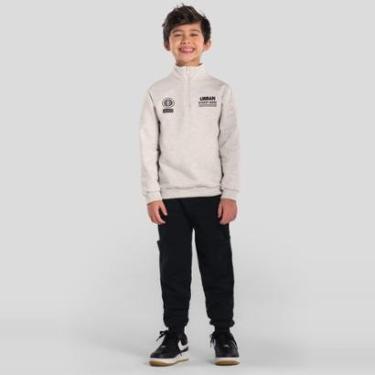 Imagem de Conjunto infantil menino em moletom estampado Brandili-Masculino