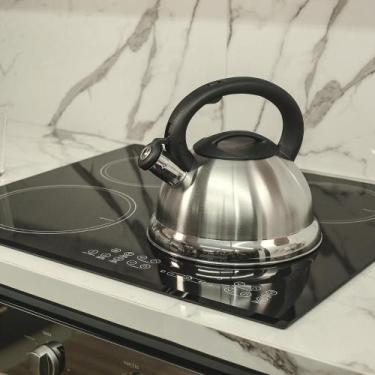 Imagem de INATIVAR 5 DIAS  Chaleira de Inox 3 Litros com Apito e Fundo Duplo par