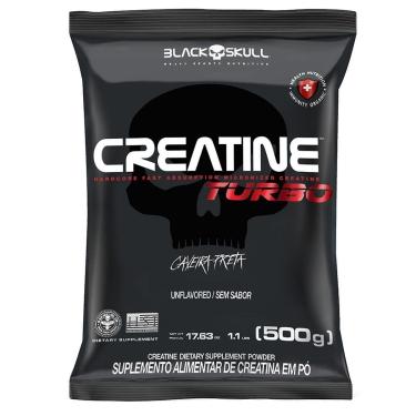 Imagem de Creatine Turbo - 500g Refil Sem Sabor - BlackSkull-Unissex