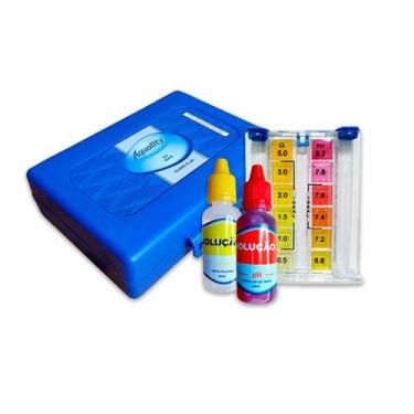 Imagem de Kit Teste Ph e Cloro Estojo Medidor Análise Água Para Piscinas - Aqual