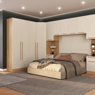 Imagem de Guarda Roupa Modulado Canto 6 Peças San Diego - Moveis Sul