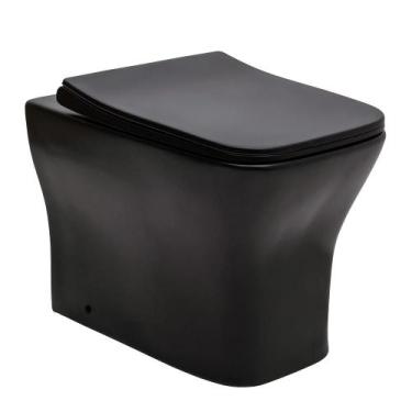 Imagem de Vaso Sanitário Convencional Turmalina Pingoo.casa - Preto