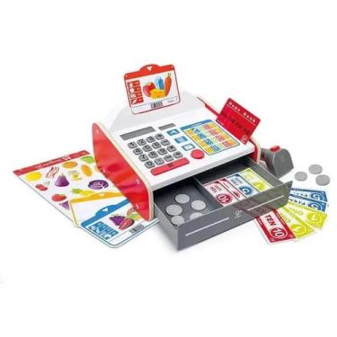 Imagem de Caixa Registradora Infantil Educativa com Calculadora Solar, Scanner L