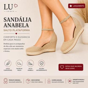Imagem de Sandália Plataforma Feminina Anabela Casual Confortável - Tulip Shoes,