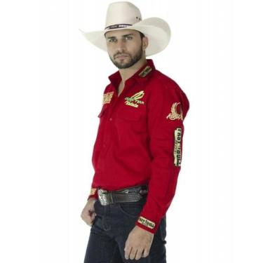 Imagem de Camisa Country Radade Bordada Masculina Green Team, Vermelho, P