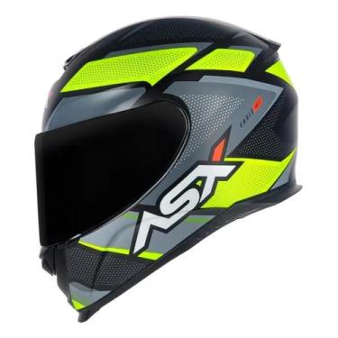Imagem de Capacete asx eagle fast matt black/yellow/gray 58