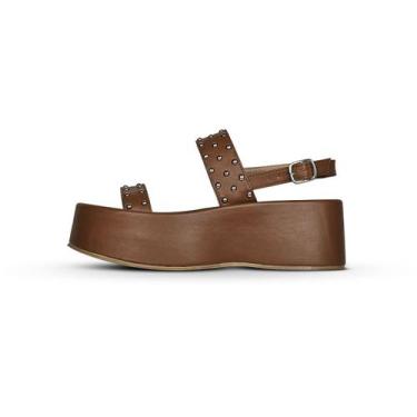 Imagem de Sandália Feminina Plataforma Marrom - Jessica Leal Shoes, Marrom, 35