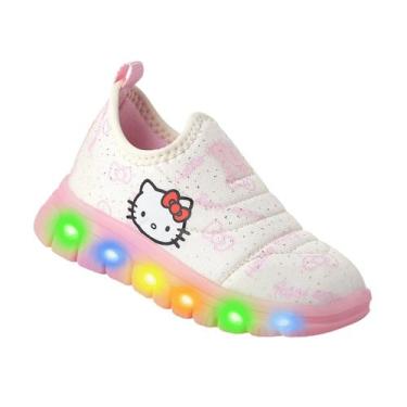 Imagem de Tenis Novope Infantil Menina Hello Kitty Le, Rosa, Branco, 28