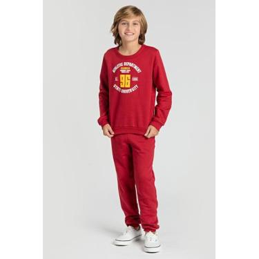 Imagem de Conjunto Infantil Bordo de Moletom Skate University - Vida Costeira Of
