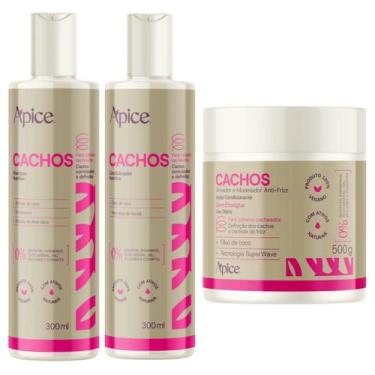 Imagem de Kit Shampoo, Condicionador e Ativador Cachos Apice - Apice Cosméticos