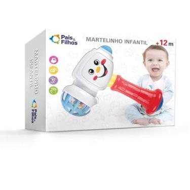 Imagem de Mordedor e Chocalho Chocalho Martelinho Infantil - Pais e Filhos - Pai