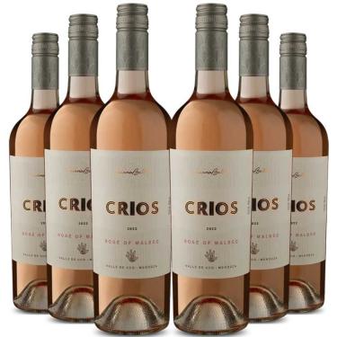 Imagem de Kit 6 Garrafas Vinho Rose Susana Balbo Crios Malbec 750ml