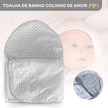 Imagem de Toalha de Banho Para Bebe Com Capuz Camada Dupla Antialérgica Prático 
