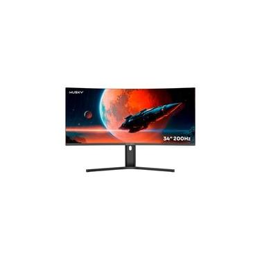 Imagem de Monitor Gamer Curvo Husky Boreal 34", WQHD, Ultrawide, 200Hz, 1ms, Adaptive Sync, DisplayPort e HDMI, HDR - HMG00234PT